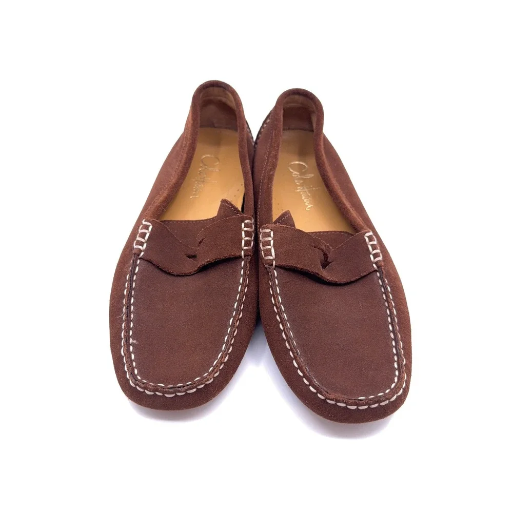 Cole Haan Loafers Womens 8 Brown Suede Penny Driving Flats Moccasin Slip On Shoe